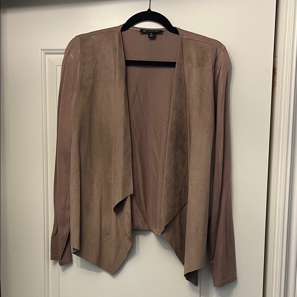 INC International Concepts Women's Tan Sweater Blazer